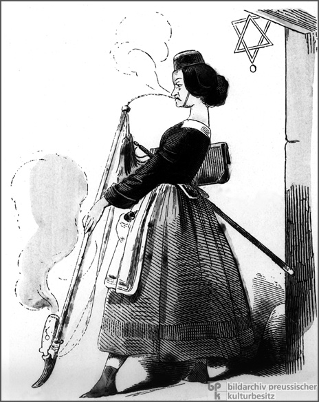  Karikatur: Studentin (1847)
